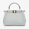 芬迪/Fendi PEEKABOO MINI_灰色皮质手袋 8BN244 68H F10Q8