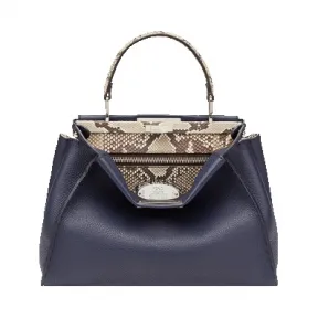 芬迪/Fendi 蓝色REGULAR PEEKABOO皮革手提包 8BN290 N8K F03J1