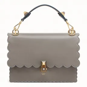 芬迪/Fendi KAN I_灰色皮质手袋 8BT283 A18 QF0YPP