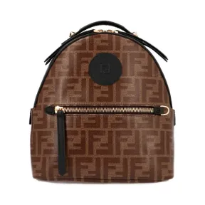 芬迪/Fendi  黑色 牛皮 女士 双肩包 8BZ038A5K4F14TU