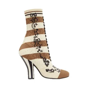 芬迪/Fendi 女士巧克力色BOOTS纱线靴子 8T6514 ODC F09HJ
