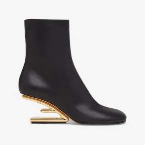 芬迪/Fendi Fendi First-黑色皮革中跟靴-女士鞋履 8T8366NBAF0QA1 8054321959785