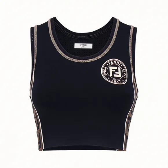 芬迪/Fendi 女士 黑色高科技布料上衣 FAF092A4F0F14L4