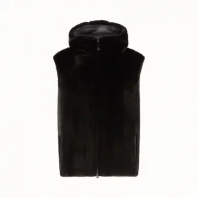 芬迪/Fendi 背心_黑色貂毛背心 FMH025 A7V JF0216