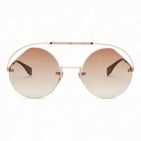 芬迪/Fendi RIBBONS & CRYSTALS_玫瑰金色太阳镜 FOG384 V1T F15SW