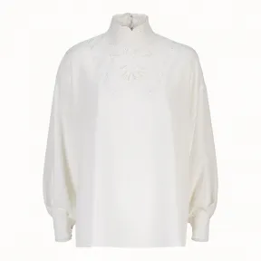 芬迪/Fendi 上衣_白色真丝上衣 FS7013 O2R F0ZNM