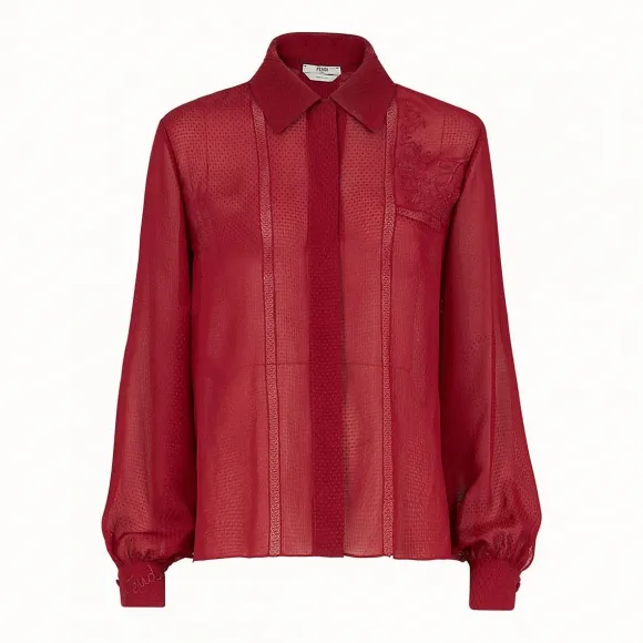 芬迪/Fendi 恤衫_红色棉质恤衫 FS7076 A5F KF0GXR