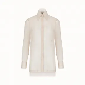 芬迪/Fendi 女士 米色透明硬纱恤衫 FS7223A8GLF18DP