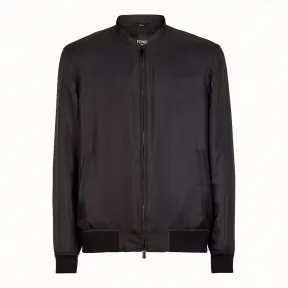 芬迪/Fendi 飞行员外套_黑色真丝飞行员外套 FW0599 A51 4F0QA1