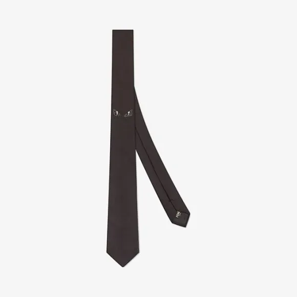 芬迪/Fendi 领带_黑色真丝领带 FXC161 A0A HF0QA1