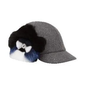 芬迪/Fendi 灰色女士Baseball Cap棒球帽 FXQ596 8ND F0GYN