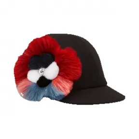 芬迪/Fendi 黑色女士Baseball Cap棒球帽 FXQ596 8ND F0QY3