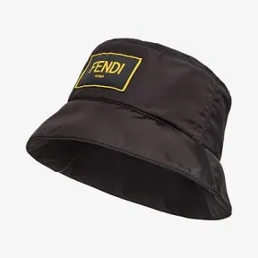 芬迪/Fendi 黑色尼龙渔夫帽 FXQ801-ADRT-F0QA1