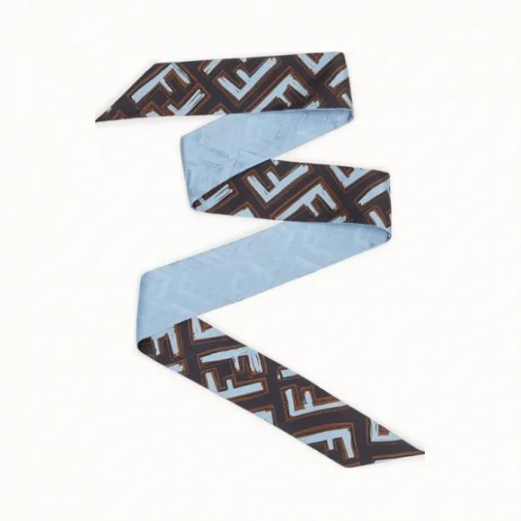 芬迪/Fendi 绑带_蓝色真丝抹胸 FXT011 A66 8F0QA2