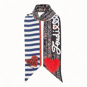 芬迪/Fendi 绑带_拼色真丝抹胸 FXT021 A2O EF0QA1