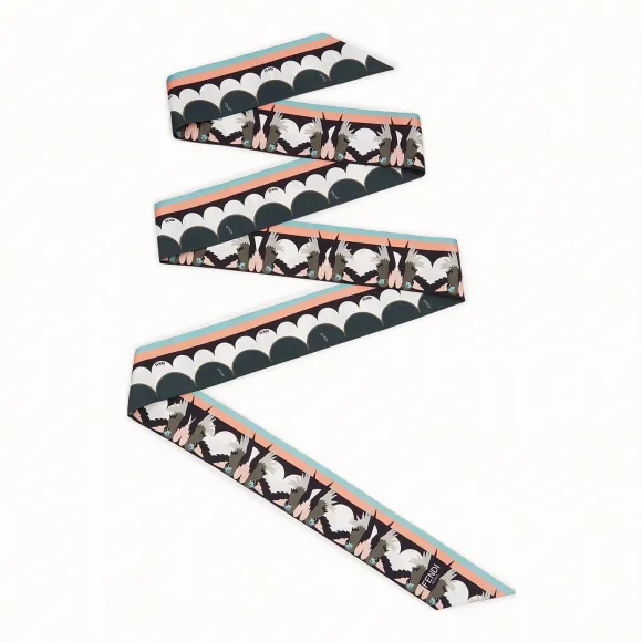 芬迪/Fendi 长绑带_绿色真丝抹胸 FXT206 A7Y CF0QG2