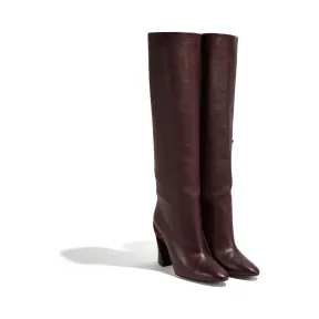 菲拉格慕/Salvatore Ferragamo 雕塑造型鞋跟靴子 01Q328_720220