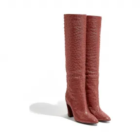 菲拉格慕/Salvatore Ferragamo 雕塑造型鞋跟靴子 01Q459_720252