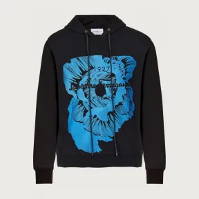 菲拉格慕/Salvatore Ferragamo 男士 黑色 大号刺绣连帽衫 121648-752853