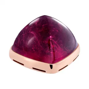 斐登/Fred 18k玫瑰金底座红色碧玺凸圆形宝石 4B0792