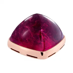 斐登/Fred 18k玫瑰金底座红碧玺凸圆形宝石 4J0723