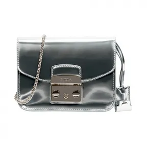 芙拉/Furla METROPOLIS 金属色 具有闪光效果的粒状小牛皮 迷你手袋 793919