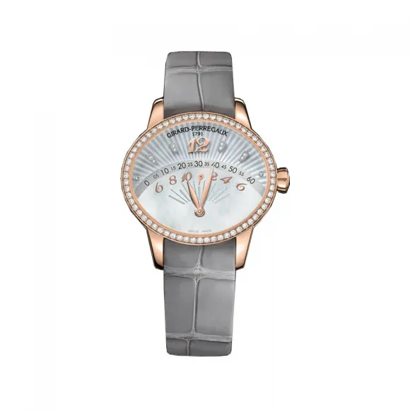 芝柏/Girard-Perregaux 猫眼系列 35,44 x 30,44 毫米 玫瑰金 自动上链机械机芯 女表 80495D52A251-CK2A