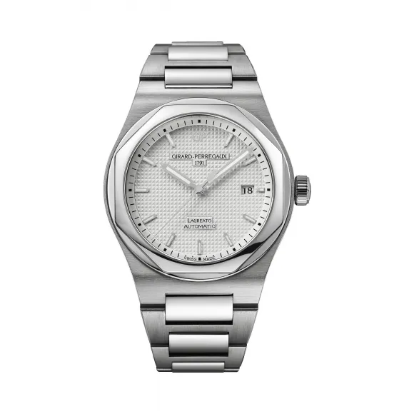芝柏/Girard-Perregaux Laureato 桂冠系列 41,00 毫米 精钢 自动上链机械机芯 男表 81000-11-131-11A