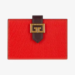 纪梵希/Givenchy 女士 双色GV3粒面皮革卡包 BB601HB056-941