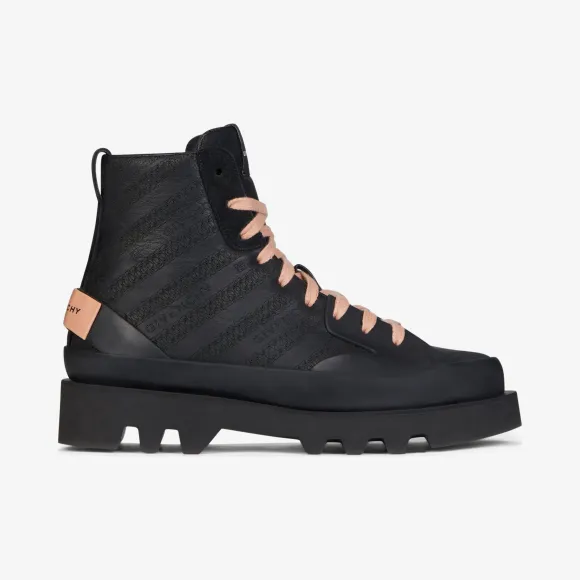 纪梵希/Givenchy GIVENCHY Clapham饰链高帮皮鞋 BE001E-E0S6-024