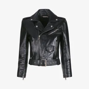 纪梵希/Givenchy 女士 复古皮革机车夹克 BW005Q60HU-001