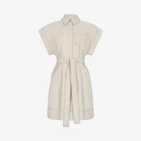 纪梵希/Givenchy 女士 撞色缝线短款衬衫连衣裙 BW20LA11Z6-286
