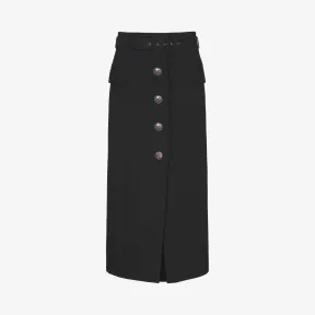 纪梵希/Givenchy 女士 纹章纽扣中长裙 BW40BM12CL-001