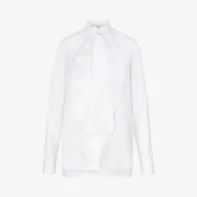 纪梵希/Givenchy 女士 褶裥围巾领府绸衬衫 BW60EK111N-100