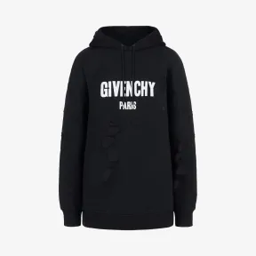 纪梵希/Givenchy 女士 PARIS破洞连帽衫 BW900C3Z05-004