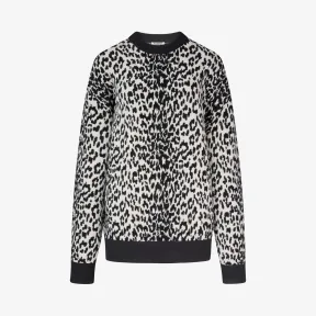 纪梵希/Givenchy 女士 提花豹纹套头衫 BW902E4Z2M-004