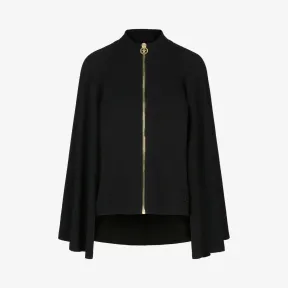 纪梵希/Givenchy 女士 拉链斗篷羊毛羊绒开襟衫 BW906F4Z4E-001