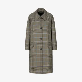 纪梵希/Givenchy 女士 格纹超大大衣 BWC05911XW-460