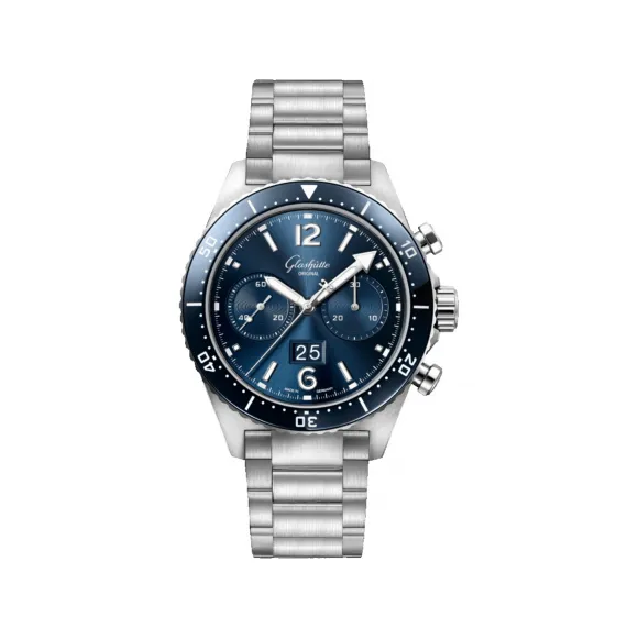 格拉苏蒂/Glashutte Original 开拓系列 SeaQ计时腕表 1-37-23-02-81-70 43.20 MM 不锈钢 自动机械机芯 男表