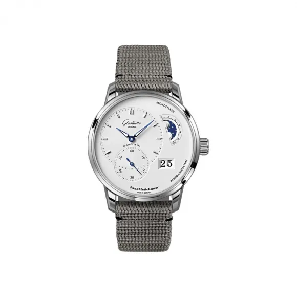 格拉苏蒂/Glashutte Original 偏心月相腕表 1-90-02-42-32-36 40.00MM 自动机械机芯 精钢 