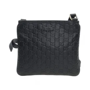 古驰/Gucci 黑色 牛皮  斜挎包 201538-BNX1G-1000