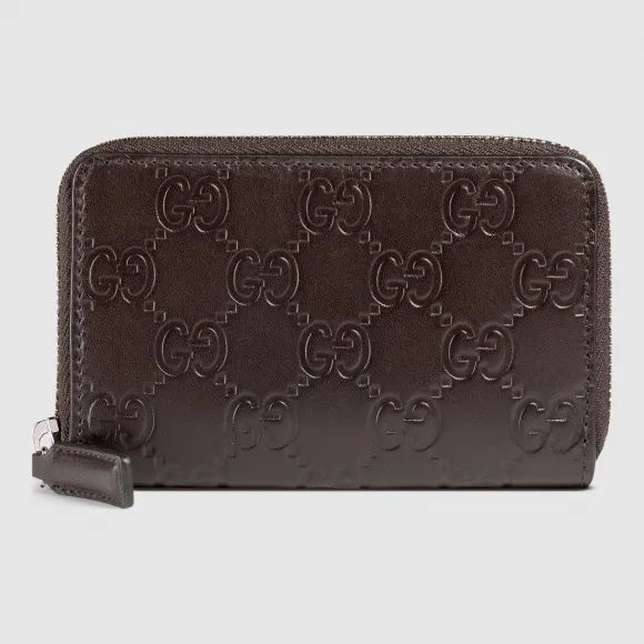 古驰/Gucci Gucci Signature 全拉链式卡片夹 255452 CWC1N 2140