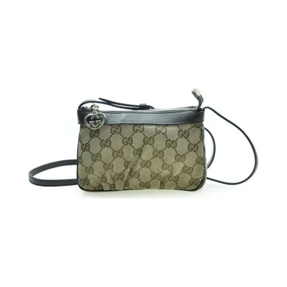 古驰/Gucci 啡色 帆布  斜挎包 256899-FAFXG-9643