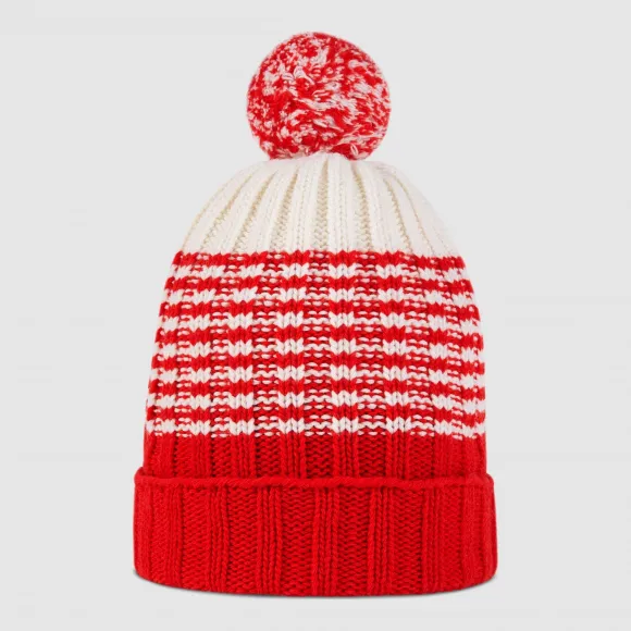 古驰/Gucci 条纹羊毛针织帽 397991 4G206 6478