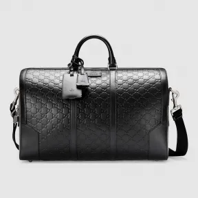 古驰/Gucci Gucci Signature 真皮行李包 406380 CWCBN 1000