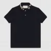 古驰/Gucci 蛇形刺绣纯棉polo衫 408323 X7332 4058
