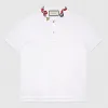 古驰/Gucci 蛇形刺绣纯棉polo衫 408323 X7332 9140