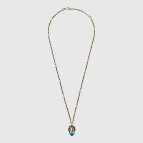 古驰/Gucci 饰水晶狮头项链 412885 J1D50 8068