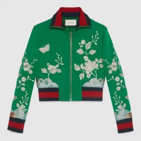 古驰/Gucci 平纹刺绣拉链衫 422682 X5928 3350