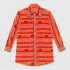 古驰/Gucci Gucci 图案丝绸衬衫 424465 ZGX05 6426